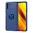 Silikon Hülle Handyhülle Ultra Dünn Schutzhülle Tasche Flexible mit Magnetisch Fingerring Ständer SD1 für Xiaomi Poco M3 Blau