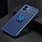Silikon Hülle Handyhülle Ultra Dünn Schutzhülle Tasche Flexible mit Magnetisch Fingerring Ständer SD1 für Xiaomi Redmi A2 Blau