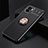 Silikon Hülle Handyhülle Ultra Dünn Schutzhülle Tasche Flexible mit Magnetisch Fingerring Ständer SD1 für Xiaomi Redmi A2 Gold und Schwarz