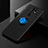 Silikon Hülle Handyhülle Ultra Dünn Schutzhülle Tasche Flexible mit Magnetisch Fingerring Ständer SD2 für Xiaomi Redmi 9 Blau und Schwarz