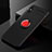 Silikon Hülle Handyhülle Ultra Dünn Schutzhülle Tasche Flexible mit Magnetisch Fingerring Ständer SD2 für Xiaomi Redmi 9i Rot und Schwarz