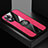 Silikon Hülle Handyhülle Ultra Dünn Schutzhülle Tasche Flexible mit Magnetisch Fingerring Ständer X01L für Oppo Reno7 Lite 5G Rot