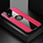 Silikon Hülle Handyhülle Ultra Dünn Schutzhülle Tasche Flexible mit Magnetisch Fingerring Ständer X01L für Samsung Galaxy A51 4G Rot