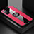 Silikon Hülle Handyhülle Ultra Dünn Schutzhülle Tasche Flexible mit Magnetisch Fingerring Ständer X01L für Samsung Galaxy S20 FE 5G Rot