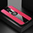 Silikon Hülle Handyhülle Ultra Dünn Schutzhülle Tasche Flexible mit Magnetisch Fingerring Ständer X01L für Xiaomi Redmi 9 Rot