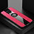 Silikon Hülle Handyhülle Ultra Dünn Schutzhülle Tasche Flexible mit Magnetisch Fingerring Ständer X01L für Xiaomi Redmi Note 9S Rot
