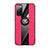 Silikon Hülle Handyhülle Ultra Dünn Schutzhülle Tasche Flexible mit Magnetisch Fingerring Ständer X02L für Samsung Galaxy S20 Lite 5G Rot