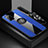 Silikon Hülle Handyhülle Ultra Dünn Schutzhülle Tasche Flexible mit Magnetisch Fingerring Ständer X03L für Samsung Galaxy S20 5G Blau