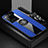 Silikon Hülle Handyhülle Ultra Dünn Schutzhülle Tasche Flexible mit Magnetisch Fingerring Ständer X03L für Samsung Galaxy S20 Ultra 5G Blau