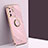 Silikon Hülle Handyhülle Ultra Dünn Schutzhülle Tasche Flexible mit Magnetisch Fingerring Ständer XL1 für Samsung Galaxy S20 Ultra Rosa