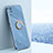 Silikon Hülle Handyhülle Ultra Dünn Schutzhülle Tasche Flexible mit Magnetisch Fingerring Ständer XL1 für Xiaomi Redmi 9AT Blau