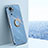 Silikon Hülle Handyhülle Ultra Dünn Schutzhülle Tasche Flexible mit Magnetisch Fingerring Ständer XL1 für Xiaomi Redmi Note 10 4G Blau