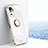 Silikon Hülle Handyhülle Ultra Dünn Schutzhülle Tasche Flexible mit Magnetisch Fingerring Ständer XL1 für Xiaomi Redmi Note 10 4G Weiß