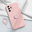 Silikon Hülle Handyhülle Ultra Dünn Schutzhülle Tasche Flexible mit Magnetisch Fingerring Ständer YK1 für Samsung Galaxy Note 20 Ultra 5G Rosa