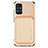 Silikon Hülle Handyhülle Ultra Dünn Schutzhülle Tasche Flexible mit Magnetisch S01D für Samsung Galaxy A51 4G Gold