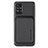 Silikon Hülle Handyhülle Ultra Dünn Schutzhülle Tasche Flexible mit Magnetisch S01D für Samsung Galaxy A51 4G Schwarz