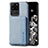 Silikon Hülle Handyhülle Ultra Dünn Schutzhülle Tasche Flexible mit Magnetisch S01D für Samsung Galaxy S20 Ultra Blau