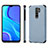 Silikon Hülle Handyhülle Ultra Dünn Schutzhülle Tasche Flexible mit Magnetisch S01D für Xiaomi Redmi 9 Prime India Blau