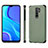 Silikon Hülle Handyhülle Ultra Dünn Schutzhülle Tasche Flexible mit Magnetisch S01D für Xiaomi Redmi 9 Prime India Grün