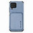 Silikon Hülle Handyhülle Ultra Dünn Schutzhülle Tasche Flexible mit Magnetisch S02D für Samsung Galaxy F62 5G Blau