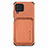 Silikon Hülle Handyhülle Ultra Dünn Schutzhülle Tasche Flexible mit Magnetisch S02D für Samsung Galaxy F62 5G Braun
