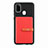 Silikon Hülle Handyhülle Ultra Dünn Schutzhülle Tasche Flexible mit Magnetisch S11D für Samsung Galaxy M21 Rot