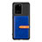 Silikon Hülle Handyhülle Ultra Dünn Schutzhülle Tasche Flexible mit Magnetisch S12D für Samsung Galaxy S20 Ultra 5G Blau