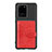 Silikon Hülle Handyhülle Ultra Dünn Schutzhülle Tasche Flexible mit Magnetisch S13D für Samsung Galaxy S20 Ultra Rot