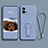 Silikon Hülle Handyhülle Ultra Dünn Schutzhülle Tasche Flexible mit Ständer für Vivo iQOO 9 Pro 5G Lavendel Grau