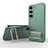 Silikon Hülle Handyhülle Ultra Dünn Schutzhülle Tasche Flexible mit Ständer KC1 für Samsung Galaxy S23 5G Grün