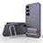Silikon Hülle Handyhülle Ultra Dünn Schutzhülle Tasche Flexible mit Ständer KC1 für Samsung Galaxy S23 5G Helles Lila