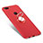 Silikon Hülle Handyhülle Ultra Dünn Schutzhülle Tasche Silikon mit Fingerring Ständer für Huawei P Smart Rot