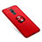 Silikon Hülle Handyhülle Ultra Dünn Schutzhülle Tasche Silikon mit Fingerring Ständer für Samsung Galaxy A6 Plus (2018) Rot