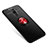 Silikon Hülle Handyhülle Ultra Dünn Schutzhülle Tasche Silikon mit Fingerring Ständer für Samsung Galaxy A6 Plus (2018) Rot und Schwarz