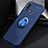 Silikon Hülle Handyhülle Ultra Dünn Schutzhülle Tasche Silikon mit Magnetisch Fingerring Ständer A01 für Huawei P Smart (2019) Blau