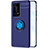Silikon Hülle Handyhülle Ultra Dünn Schutzhülle Tasche Silikon mit Magnetisch Fingerring Ständer A01 für Huawei P40 Pro+ Plus Blau