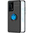 Silikon Hülle Handyhülle Ultra Dünn Schutzhülle Tasche Silikon mit Magnetisch Fingerring Ständer A01 für Huawei P40 Pro+ Plus Blau und Schwarz