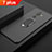 Silikon Hülle Handyhülle Ultra Dünn Schutzhülle Tasche Silikon mit Magnetisch Fingerring Ständer A01 für Nokia 7 Plus Schwarz