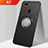 Silikon Hülle Handyhülle Ultra Dünn Schutzhülle Tasche Silikon mit Magnetisch Fingerring Ständer A01 für Oppo A7 Schwarz