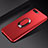 Silikon Hülle Handyhülle Ultra Dünn Schutzhülle Tasche Silikon mit Magnetisch Fingerring Ständer A01 für Oppo K1 Rot