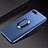 Silikon Hülle Handyhülle Ultra Dünn Schutzhülle Tasche Silikon mit Magnetisch Fingerring Ständer A01 für Oppo RX17 Neo Blau