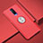 Silikon Hülle Handyhülle Ultra Dünn Schutzhülle Tasche Silikon mit Magnetisch Fingerring Ständer A01 für Oppo RX17 Pro Rot