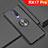 Silikon Hülle Handyhülle Ultra Dünn Schutzhülle Tasche Silikon mit Magnetisch Fingerring Ständer A01 für Oppo RX17 Pro Schwarz