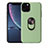Silikon Hülle Handyhülle Ultra Dünn Schutzhülle Tasche Silikon mit Magnetisch Fingerring Ständer A02 für Apple iPhone 11 Pro Max Grün