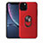 Silikon Hülle Handyhülle Ultra Dünn Schutzhülle Tasche Silikon mit Magnetisch Fingerring Ständer A02 für Apple iPhone 11 Pro Max Rot