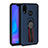 Silikon Hülle Handyhülle Ultra Dünn Schutzhülle Tasche Silikon mit Magnetisch Fingerring Ständer A02 für Huawei Nova 3e Blau