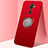 Silikon Hülle Handyhülle Ultra Dünn Schutzhülle Tasche Silikon mit Magnetisch Fingerring Ständer A02 für Nokia 7 Plus