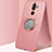 Silikon Hülle Handyhülle Ultra Dünn Schutzhülle Tasche Silikon mit Magnetisch Fingerring Ständer A02 für Nokia 7 Plus Rosegold