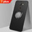 Silikon Hülle Handyhülle Ultra Dünn Schutzhülle Tasche Silikon mit Magnetisch Fingerring Ständer A02 für Nokia 7 Plus Schwarz