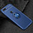 Silikon Hülle Handyhülle Ultra Dünn Schutzhülle Tasche Silikon mit Magnetisch Fingerring Ständer A02 für Oppo A7 Blau